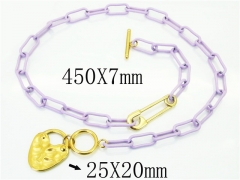 HY Wholesale Necklaces Stainless Steel 316L Jewelry Necklaces-HY21N0101HPS
