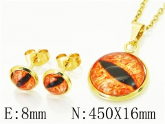 HY Wholesale Jewelry 316L Stainless Steel Earrings Necklace Jewelry Set-HY89S0504JLC