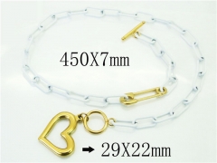 HY Wholesale Necklaces Stainless Steel 316L Jewelry Necklaces-HY21N0095HPE