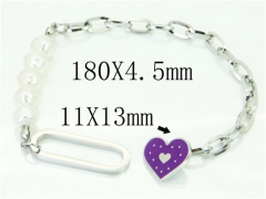 HY Wholesale Bracelets 316L Stainless Steel Jewelry Bracelets-HY25B0284HEE