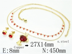 HY Wholesale Jewelry Sets 316L Stainless Steel Earrings Necklace Jewelry Set-HY26S0087PLQ