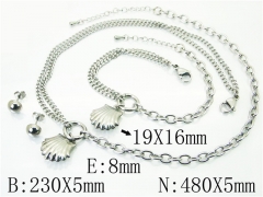 HY Wholesale Jewelry Sets 316L Stainless Steel Earrings Necklace Jewelry Set-HY59S2299HMC