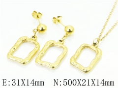HY Wholesale Jewelry Sets 316L Stainless Steel Earrings Necklace Jewelry Set-HY91S1199OLA