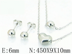 HY Wholesale Jewelry Sets 316L Stainless Steel Earrings Necklace Jewelry Set-HY91S1167LLQ