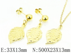 HY Wholesale Jewelry Sets 316L Stainless Steel Earrings Necklace Jewelry Set-HY91S1195OLD