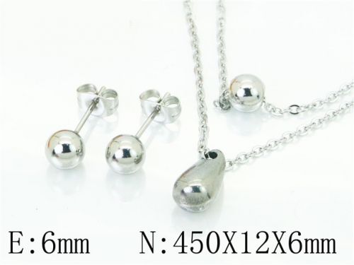 HY Wholesale Jewelry Sets 316L Stainless Steel Earrings Necklace Jewelry Set-HY91S1172LLD