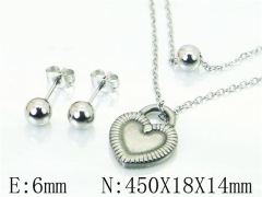 HY Wholesale Jewelry Sets 316L Stainless Steel Earrings Necklace Jewelry Set-HY91S1169LLA