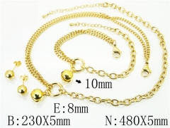 HY Wholesale Jewelry Sets 316L Stainless Steel Earrings Necklace Jewelry Set-HY59S2280HOA