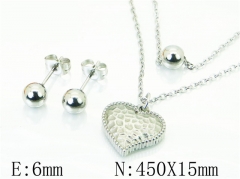 HY Wholesale Jewelry Sets 316L Stainless Steel Earrings Necklace Jewelry Set-HY91S1174LLX