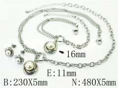 HY Wholesale Jewelry Sets 316L Stainless Steel Earrings Necklace Jewelry Set-HY59S2302HME