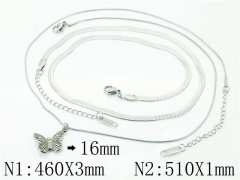 HY Wholesale Necklaces Stainless Steel 316L Jewelry Necklaces-HY59N0089OR