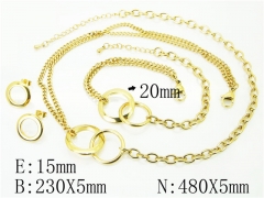 HY Wholesale Jewelry Sets 316L Stainless Steel Earrings Necklace Jewelry Set-HY59S2281HOC