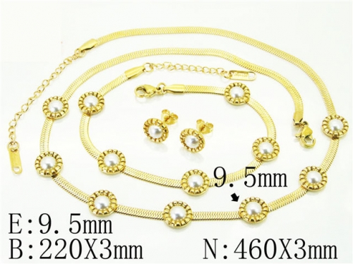 HY Wholesale Jewelry Sets 316L Stainless Steel Earrings Necklace Jewelry Set-HY59S2320HMX