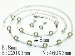 HY Wholesale Jewelry Sets 316L Stainless Steel Earrings Necklace Jewelry Set-HY59S2316HKD