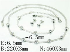 HY Wholesale Jewelry Sets 316L Stainless Steel Earrings Necklace Jewelry Set-HY59S2312HKD