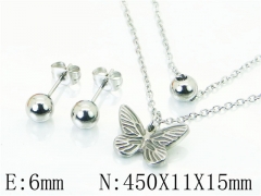 HY Wholesale Jewelry Sets 316L Stainless Steel Earrings Necklace Jewelry Set-HY91S1173LLS