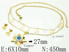 HY Wholesale Jewelry Sets 316L Stainless Steel Earrings Necklace Jewelry Set-HY26S0100HHL