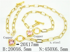 HY Wholesale Stainless Steel 316L Necklaces Bracelets Sets-HY62S0327HLD
