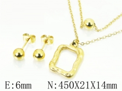 HY Wholesale Jewelry Sets 316L Stainless Steel Earrings Necklace Jewelry Set-HY91S1193NLF
