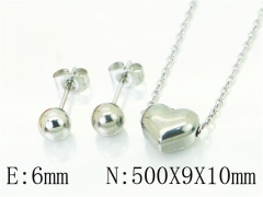 HY Wholesale Jewelry Sets 316L Stainless Steel Earrings Necklace Jewelry Set-HY91S1176LS