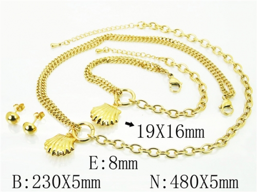 HY Wholesale Jewelry Sets 316L Stainless Steel Earrings Necklace Jewelry Set-HY59S2270HOT