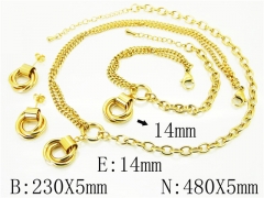 HY Wholesale Jewelry Sets 316L Stainless Steel Earrings Necklace Jewelry Set-HY59S2285HOW