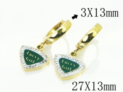 HY Wholesale Earrings 316L Stainless Steel Fashion Jewelry Earrings-HY25E0733OL