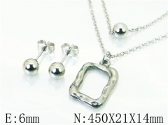 HY Wholesale Jewelry Sets 316L Stainless Steel Earrings Necklace Jewelry Set-HY91S1175LLC