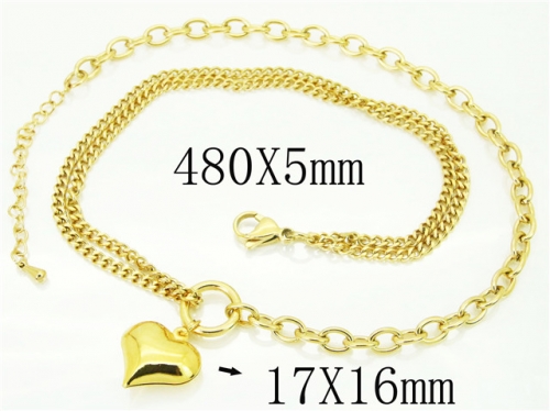 HY Wholesale Necklaces Stainless Steel 316L Jewelry Necklaces-HY59N0064OLG