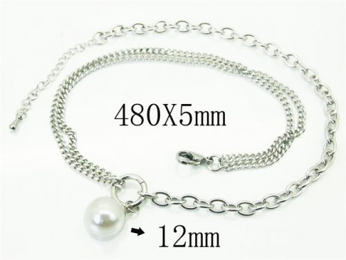 HY Wholesale Necklaces Stainless Steel 316L Jewelry Necklaces-HY59N0035NT