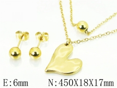 HY Wholesale Jewelry Sets 316L Stainless Steel Earrings Necklace Jewelry Set-HY91S1186NLD