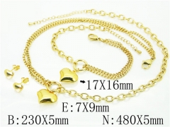 HY Wholesale Jewelry Sets 316L Stainless Steel Earrings Necklace Jewelry Set-HY59S2269HOG