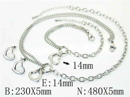 HY Wholesale Jewelry Sets 316L Stainless Steel Earrings Necklace Jewelry Set-HY59S2304HMQ