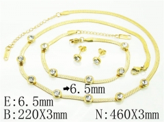 HY Wholesale Jewelry Sets 316L Stainless Steel Earrings Necklace Jewelry Set-HY59S2317HMW