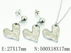HY Wholesale Jewelry Sets 316L Stainless Steel Earrings Necklace Jewelry Set-HY91S1177MLW