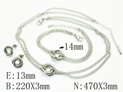 HY Wholesale Jewelry Sets 316L Stainless Steel Earrings Necklace Jewelry Set-HY59S2307HMS
