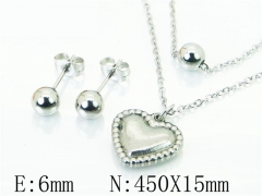 HY Wholesale Jewelry Sets 316L Stainless Steel Earrings Necklace Jewelry Set-HY91S1171LLC