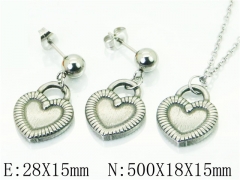 HY Wholesale Jewelry Sets 316L Stainless Steel Earrings Necklace Jewelry Set-HY91S1178MLX
