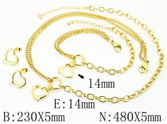 HY Wholesale Jewelry Sets 316L Stainless Steel Earrings Necklace Jewelry Set-HY59S2283HOV