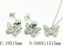 HY Wholesale Jewelry Sets 316L Stainless Steel Earrings Necklace Jewelry Set-HY91S1182MLD