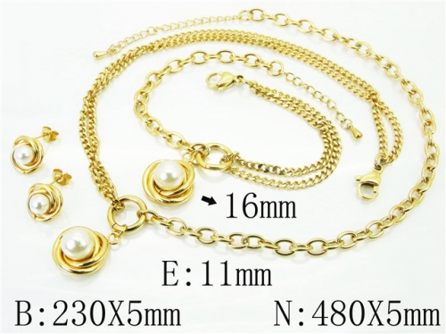 HY Wholesale Jewelry Sets 316L Stainless Steel Earrings Necklace Jewelry Set-HY59S2273HOC
