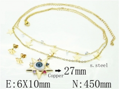 HY Wholesale Jewelry Sets 316L Stainless Steel Earrings Necklace Jewelry Set-HY26S0099HHL