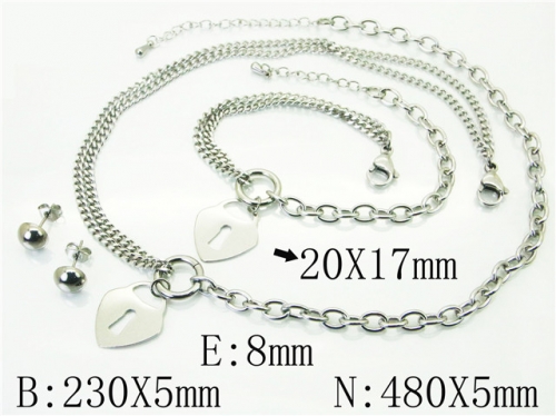 HY Wholesale Jewelry Sets 316L Stainless Steel Earrings Necklace Jewelry Set-HY59S2301HMR