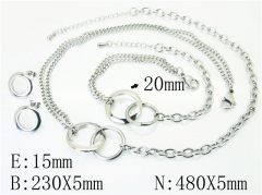 HY Wholesale Jewelry Sets 316L Stainless Steel Earrings Necklace Jewelry Set-HY59S2289HMA