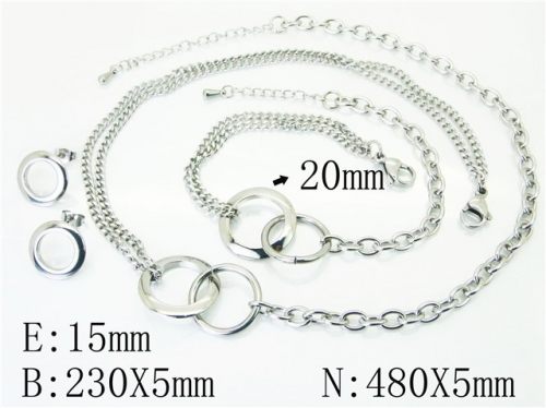 HY Wholesale Jewelry Sets 316L Stainless Steel Earrings Necklace Jewelry Set-HY59S2289HMA