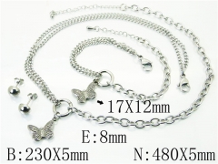 HY Wholesale Jewelry Sets 316L Stainless Steel Earrings Necklace Jewelry Set-HY59S2298HMC