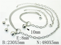 HY Wholesale Jewelry Sets 316L Stainless Steel Earrings Necklace Jewelry Set-HY59S2296HMD