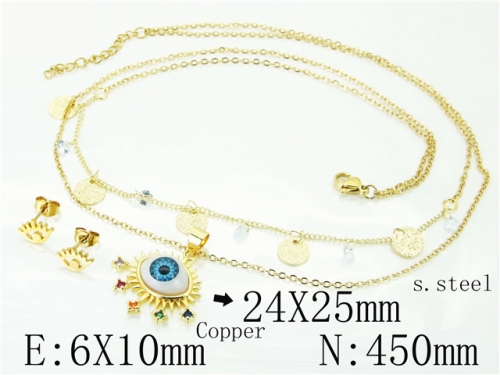 HY Wholesale Jewelry Sets 316L Stainless Steel Earrings Necklace Jewelry Set-HY26S0095HZL