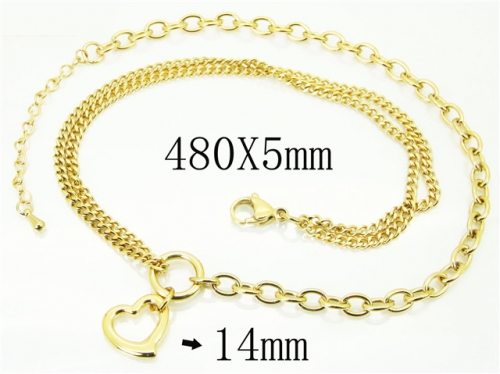 HY Wholesale Necklaces Stainless Steel 316L Jewelry Necklaces-HY59N0070OLA