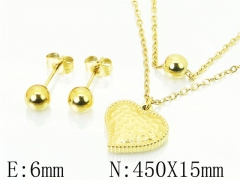 HY Wholesale Jewelry Sets 316L Stainless Steel Earrings Necklace Jewelry Set-HY91S1192NLR